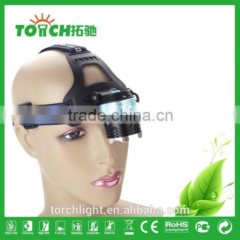 Emergency LED Lamp CRE E XM-L T6 LED Focus Headlight Headlamp 2000LM Zoomable Adjustable Light for Camping Hiking + Car Charger