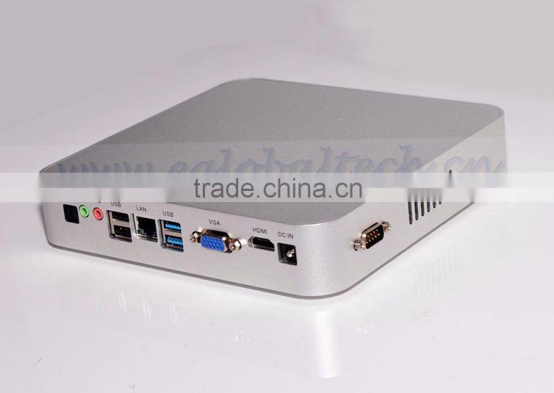 High speed running computer V2-N3150U/tele/mini chassis/mini PC /fanless HTPC/tv box with 12V, linux and windows