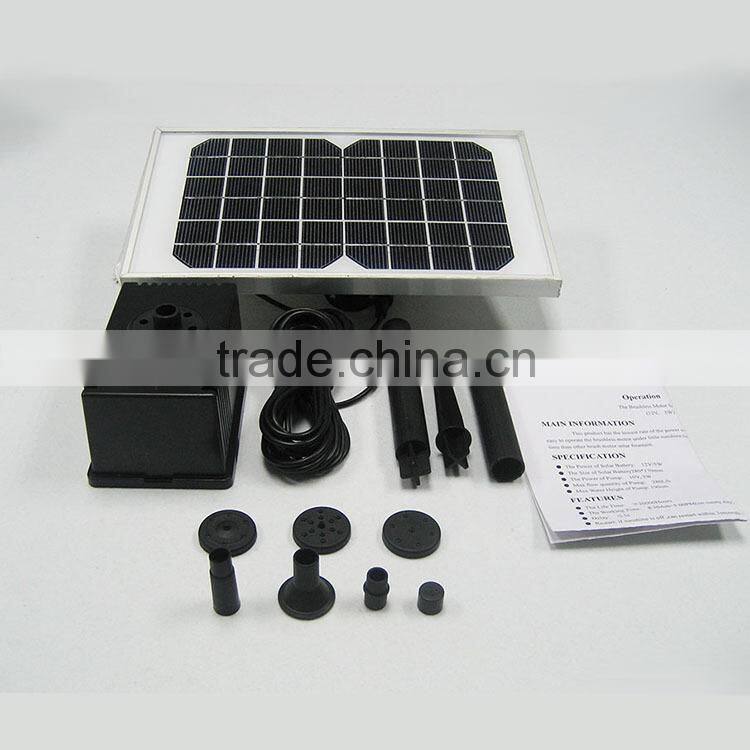 Portable Solar Fountain Pump Kit Submersible Water Pump 12V