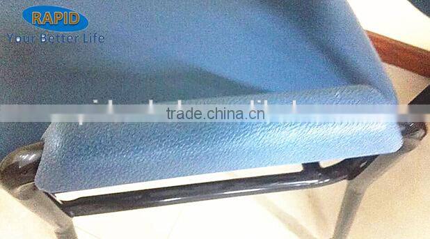 plastic armrest pad commode chair adjustable height hospital chair for elderly