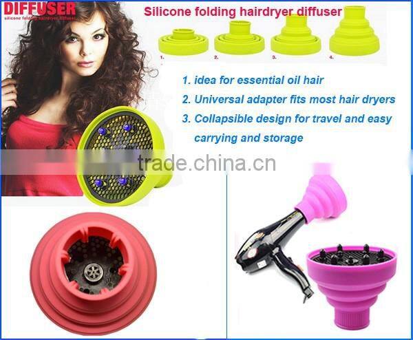 Beauty parlor hair care products green silicone rubber diffuser