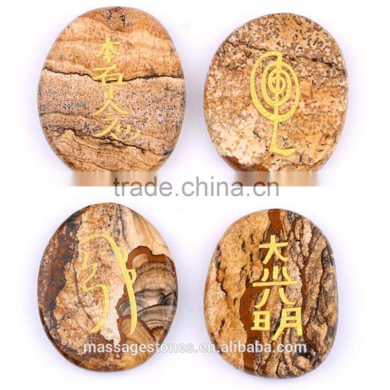 Wholesale custom palm stone engraved inspirational stones wholesale gems stones