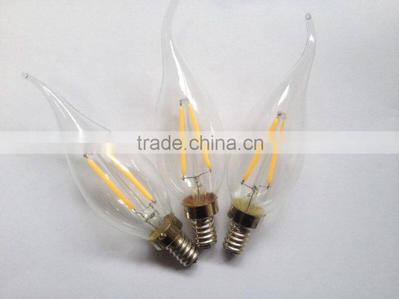 E14 led candle filament bulb lights dinner