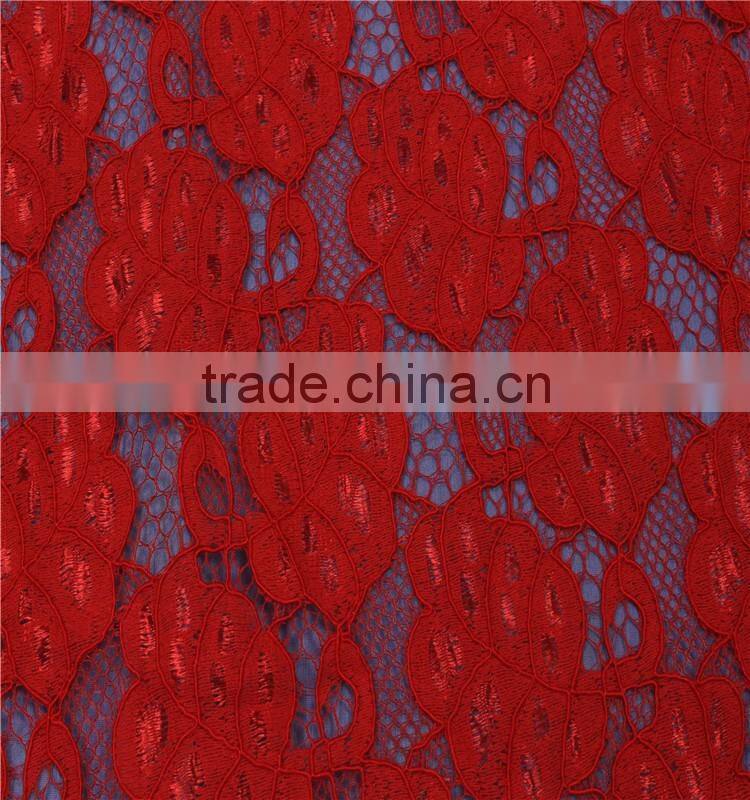 High end nylon cotton italian guipure bridal lace fabrics