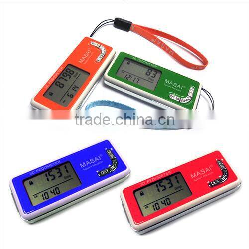 4x3razor Digital Pocket 3D Pedometer Records steps, distance, calories, fat burned and exercise time with Tri-Axis Technology