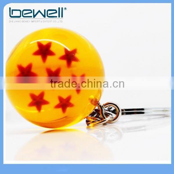 Dragonball Z Stars Crystal Glass Ball key chain Personalized