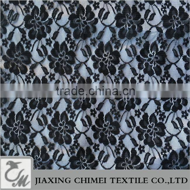 black net lace fabric