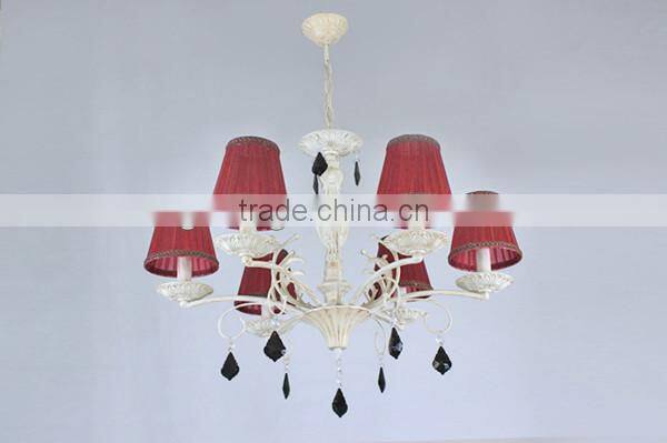 red fabric lampshade lighting&crystal chandelier&fashion pendant lamp