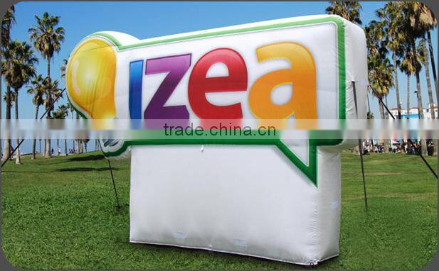 custom shape logo wall inflatables outdoor advertising