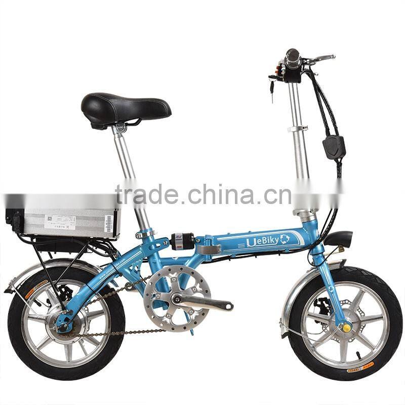 Mini Portable Folding Electric Bike / Electric Bicycle 14 inch Made in Shenzhen, China