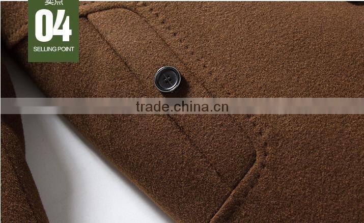 The spring and autumn period and the new men's windbreaker business men's wear brand cashmere cloth coat