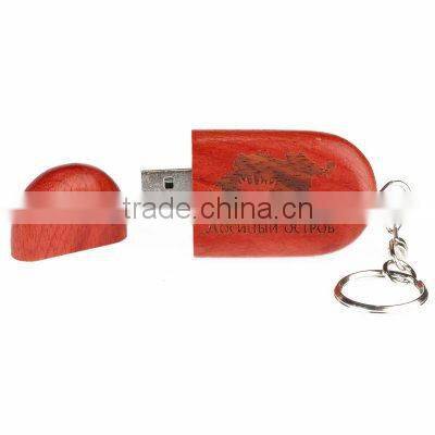 Promotional Gift Wooden USB Flash Drive with Custom Logo