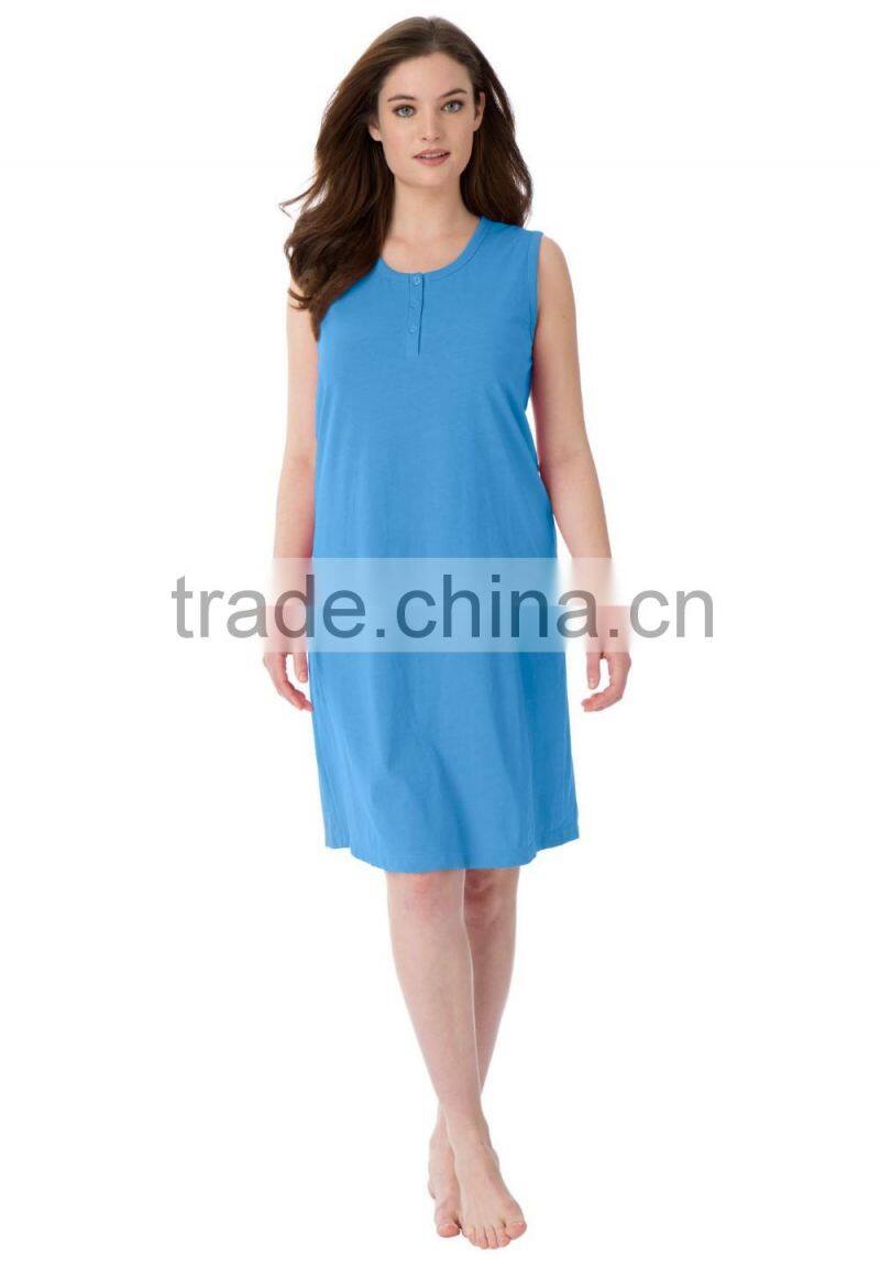 Wholesale Women's Cheap Night Dress Cotton Plus Size Summer Dress