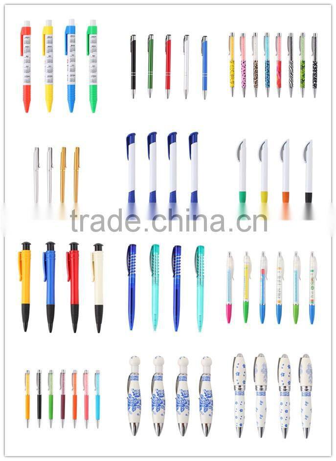 hottest best quality silver promotional pen ,branded ball point pe, plastic ball pen