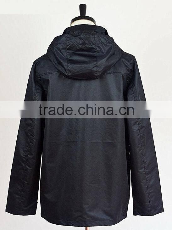 Outdoor sportswear black mens jacket with fur hoodies