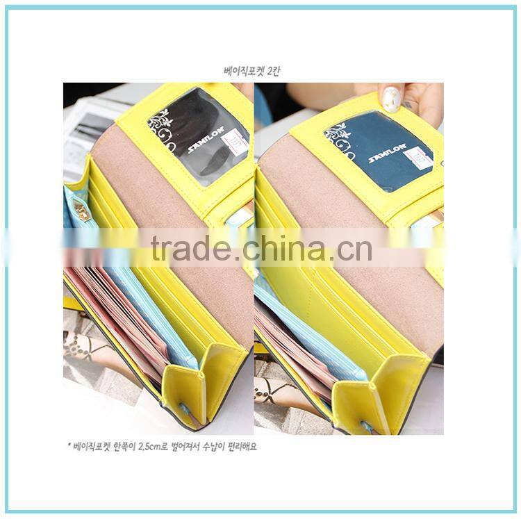 Hot sale beautiful PU leather wallet woman purse