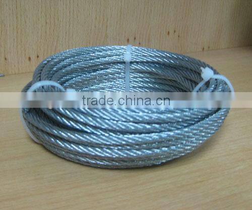 Manufacture 6*19+IWRC galvanized steel wire rope/steel cable