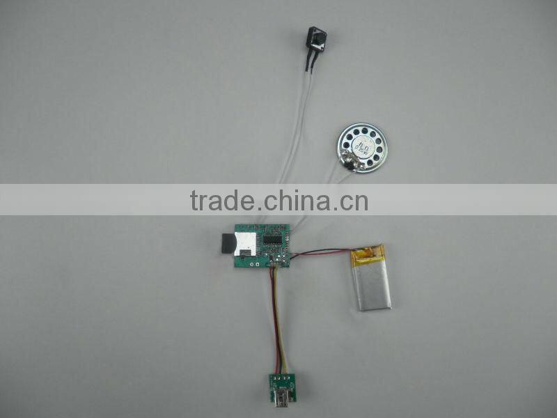 Voice recordable MP3 sound module/USB voice chip