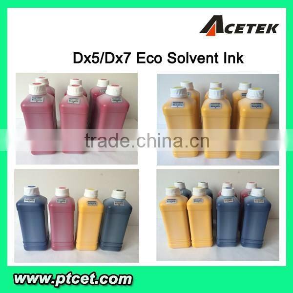 Special researched DX7 eco solvent ink for leather printing