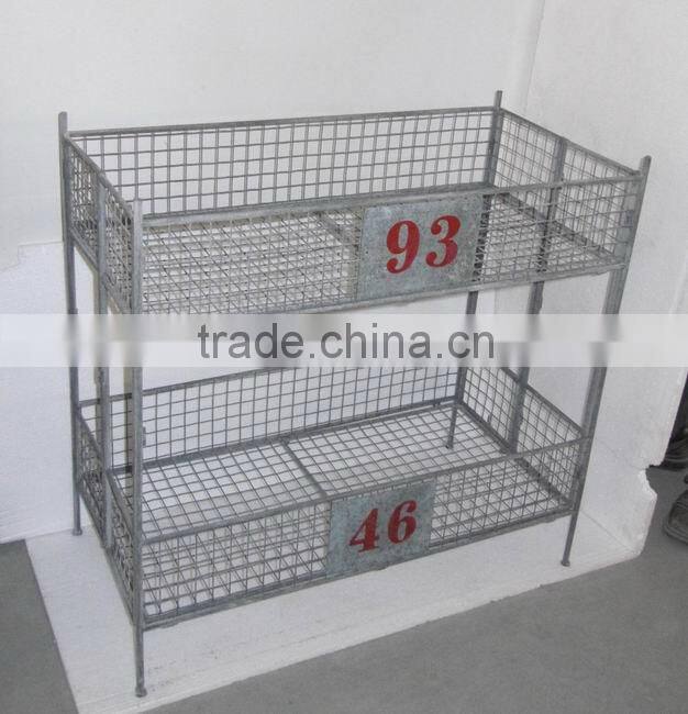 Vintage metal decorative fruit vegetable shelf