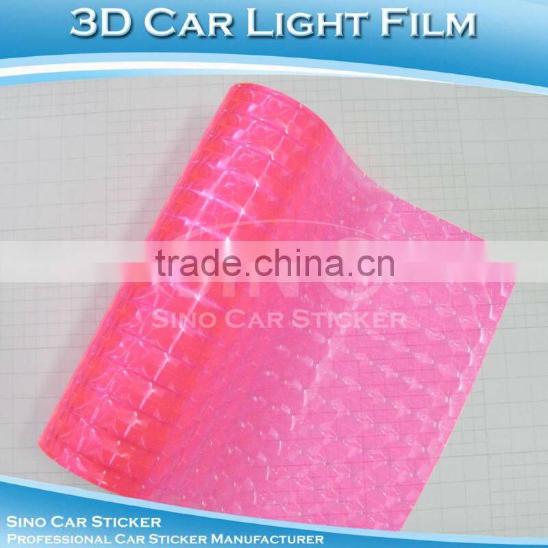 0.3x10m 3D Red Car Film Cat Eyes Car Light Decoration Tint Vinyl