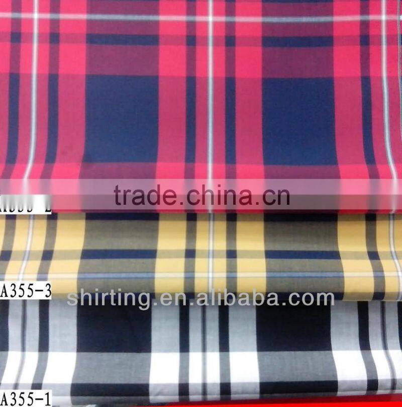 100%cotton yarn dyed check for men's and lady's shirt with ready bulk