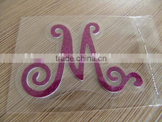 Custom design pvc glitter sticker,room decor promotion gift glitter sticker sheet