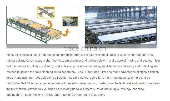ISO9001,CE certificated Horizontal vacuum belt filter,horizontal belt filter,vacuum belt filter press