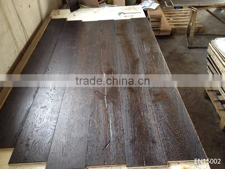 3-Layer Antique Engineered Oak Wood Flooring with Vintage Design