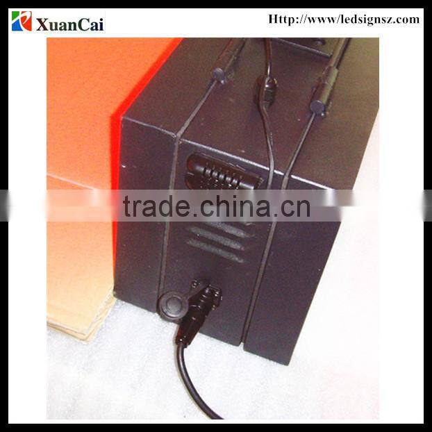 Outdoor double sides Red color RF wireless communication P10-16x96R LED advertising screen price