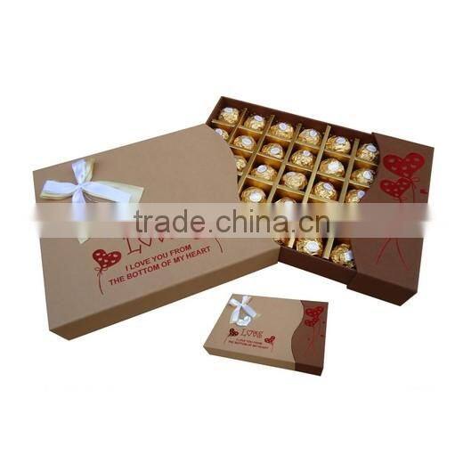 custom handmade paper chocolate box,paper chocolate packaging box, cardboard chocolate gift box with bow