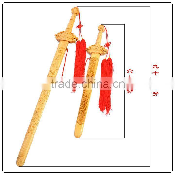 The lucky sword, the peach wood sword, wood crafts, home -guarding and fengshui, for security and peace home decoration