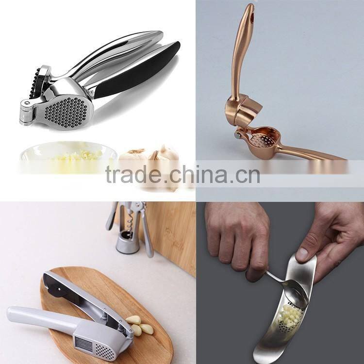 Copper coating zinc alloy kitchen tool garlic mincer garlic press