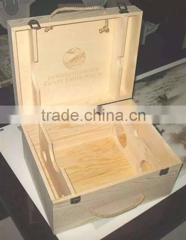 wood wine box,wood wine holder,2 bottle wine box