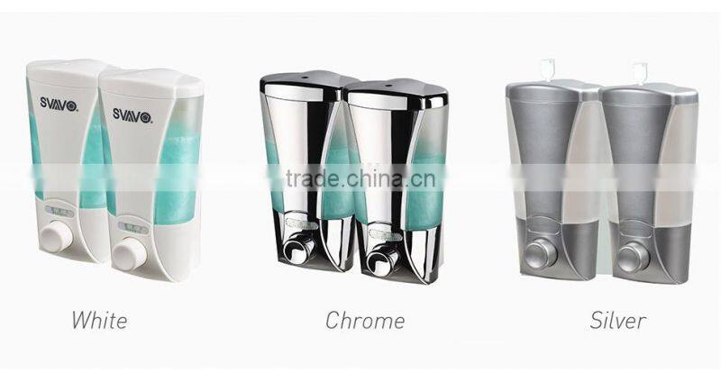 200ml*2 Double shampoo liquid soap dispenser for hotel bathroom V-4701-2