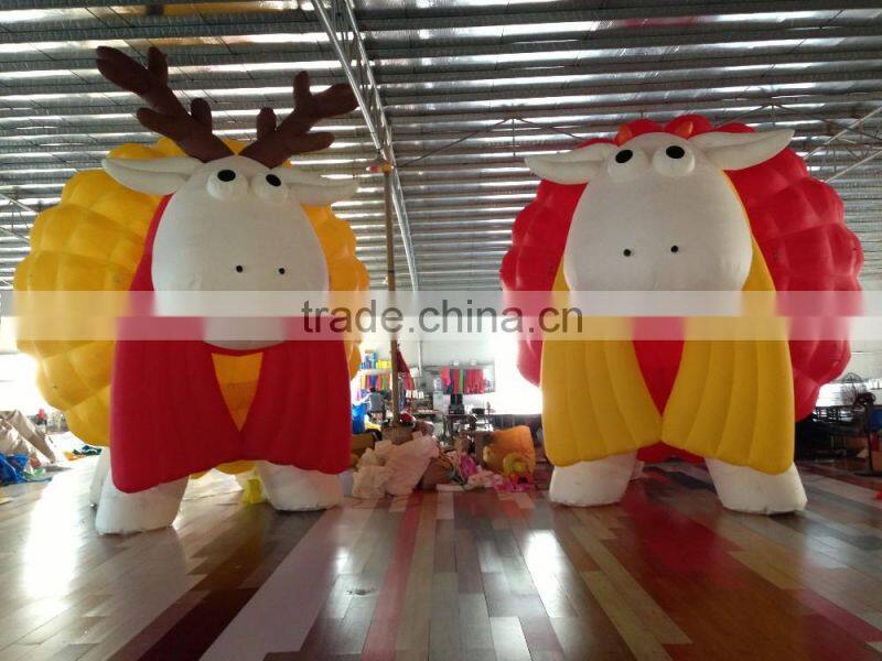 2016 new design largest PVC inflatable goat modeling for advertising