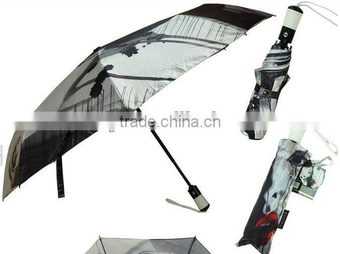 cover print auto open and close umbrella
