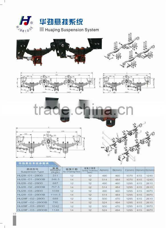 German Type trailer truck mechanical suspension