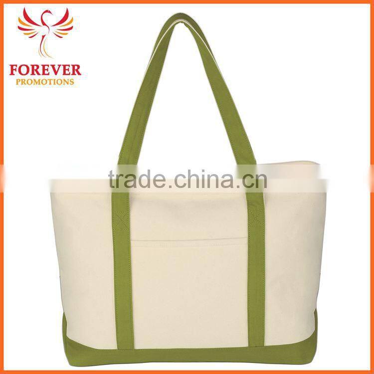 24" W x 14" H Large Heavy Cotton Canvas Boat Tote Bag Wholeslae