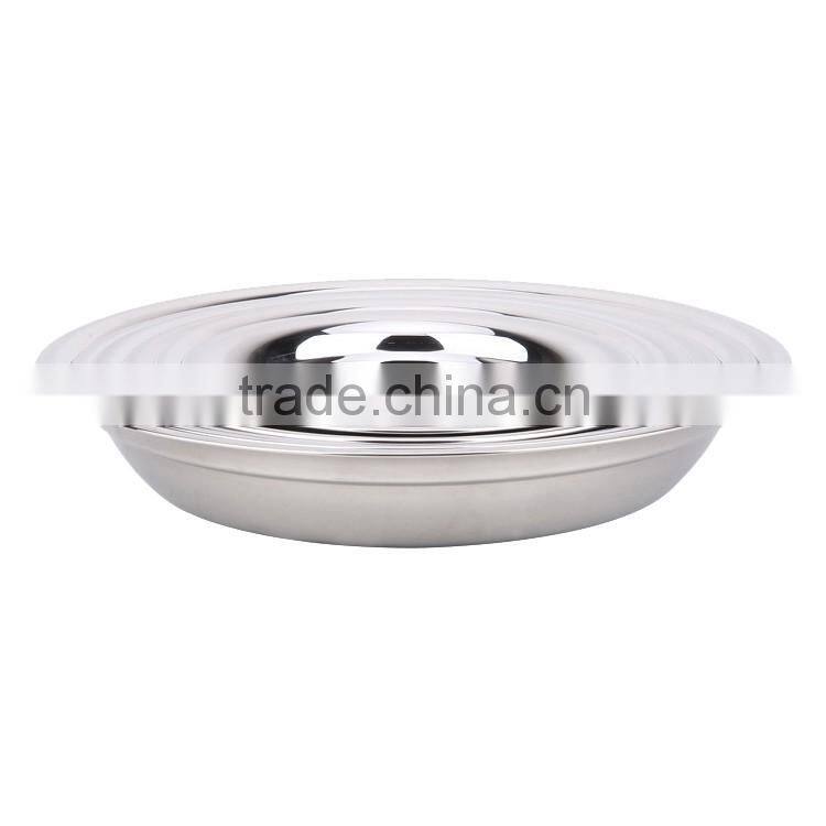 Indian stainless steel round dinner plate & dishes