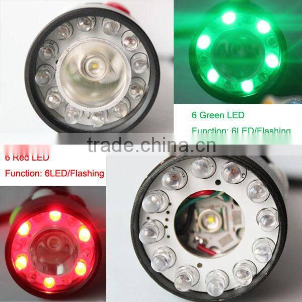 Lumifre ACK1050 Multi Function LED High Power Aluminum 3 Colors Rescue flashlight