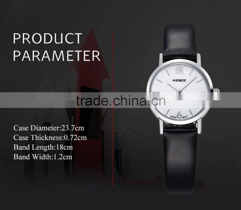 WEIDE 2015 Newest Popular Leather Lady Vogue Watch