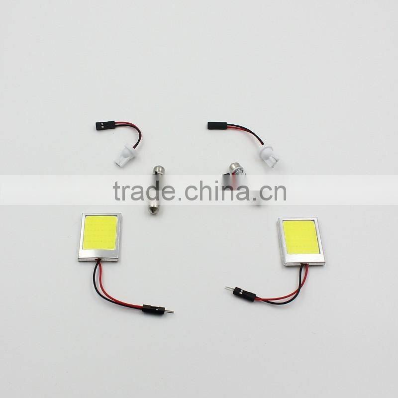 new arrival COB led dome light T10 festoon panels bulb interior light for cars with t10 c5w holder cob car reading lamp