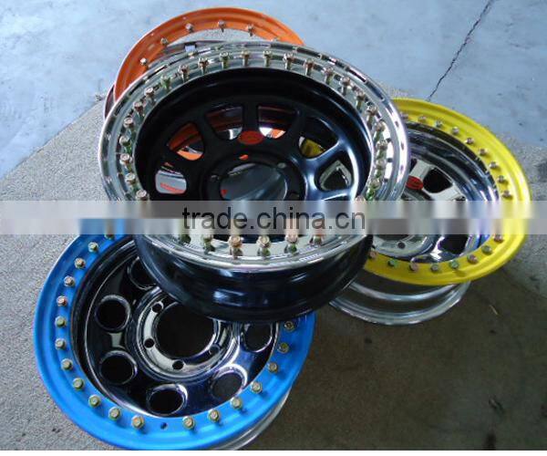 Imitation beadlock 4x4 steel rims for all offroad cars