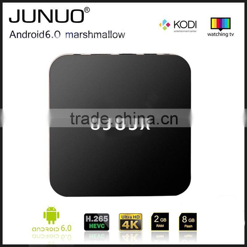 2016 Amlogic s905x A53 quad core 2g 8g Android 6.0 Marshmallow full hd 4k android tv box