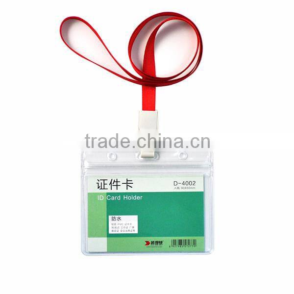 alibaba supplier RBD 0.4mm PVC Soft Frosted Badge Holder D4024