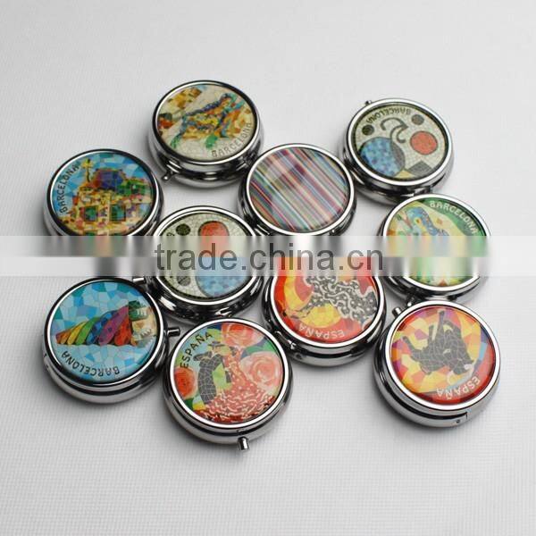 Round jewelry decorative pill boxes Custom