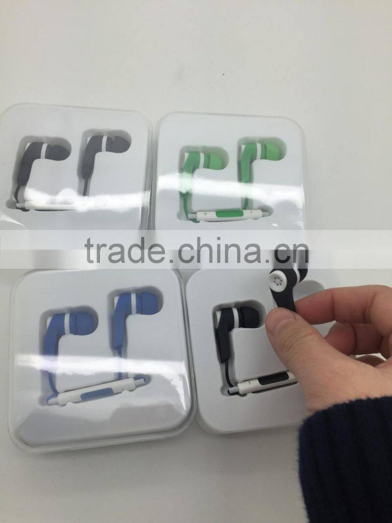 High quality private model earphone for samsung galaxy s7 for iphone 6s with Mic and Volume Control