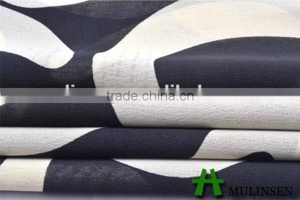 Shaoxing Mulinsen silk feel GGT fabric for cloth, pebble georgette print fabric