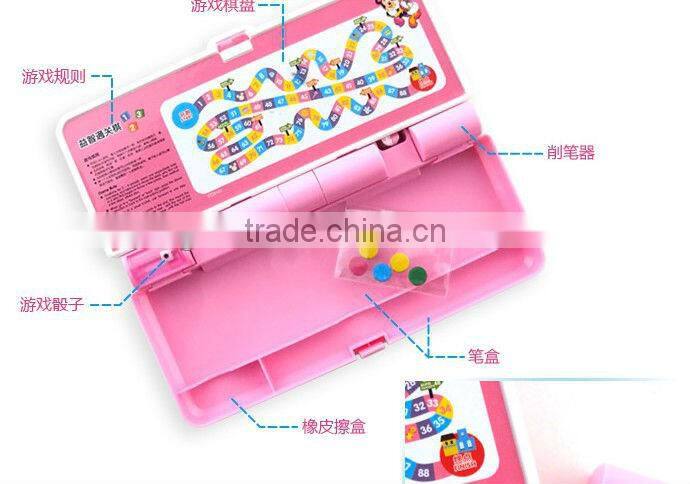 Pencil case with compartments/multi function pencil box/funny pencil caseHT8270